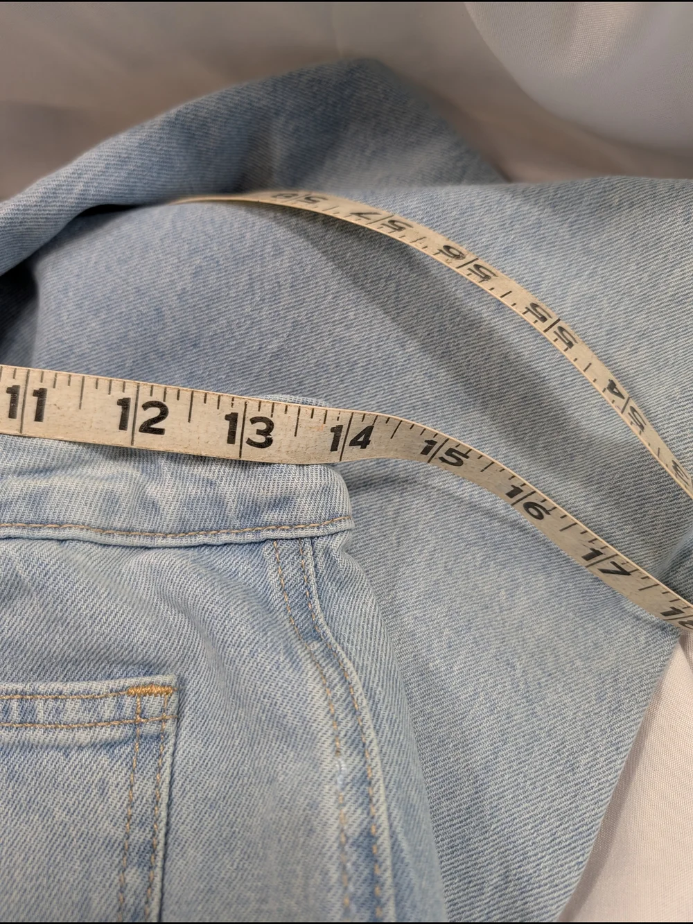 GAP Kids Patch Pocket Front Light Wash Wide Leg Girl's Jeans Size 18